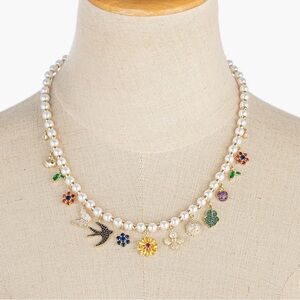 Eye Candy Los Angeles Juliet Charm Pearl Necklace